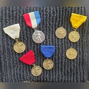 Vintage Mid-Century Drum Major Majorette Marching Band Bronze/Brass Medals